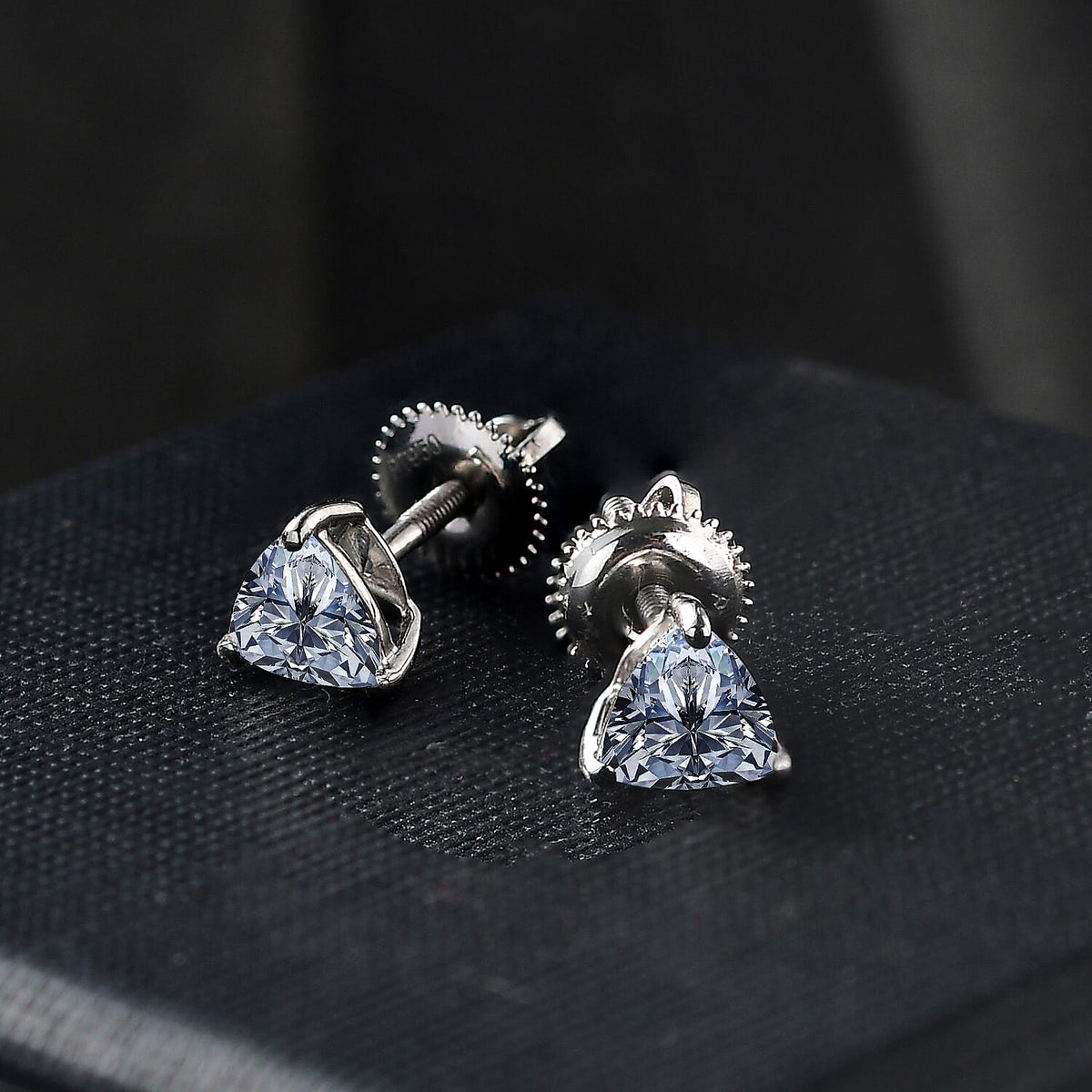 LUXURIANT 950 Platinum SGL Certified Lab Grown Diamond (VS-E/F) Solitaire Stud Earrings with Screw Back 1 Ct. 8048136 2