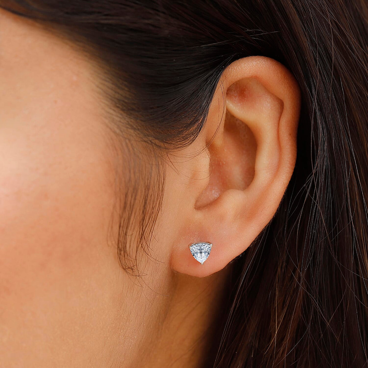 LUXURIANT 950 Platinum SGL Certified Lab Grown Diamond (VS-E/F) Solitaire Stud Earrings with Screw Back 1 Ct. 8048136 3