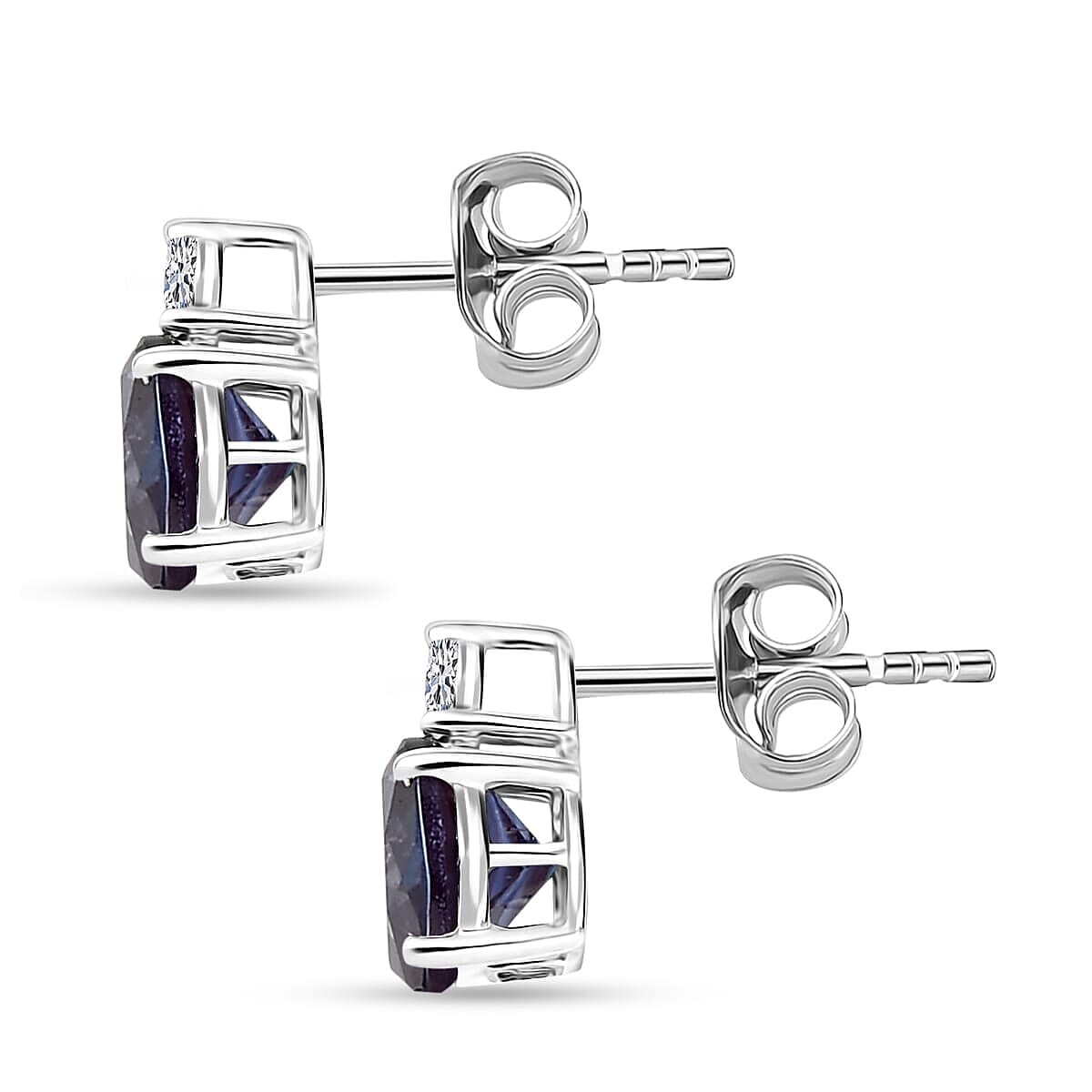 Certified &amp; Appraised LUXURIANT AAA Lab Grown Alexandrite, Lab Grown Diamond Earring in 10K White Gold 2.68 Ct. 8114725 5