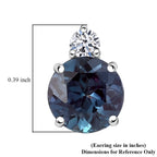 Luxuriant Diamond 10K White Gold AAA Lab Grown Alexandrite, Lab Grown Diamond GH, SI Fancy Earring, Gold Wt.1.25 Gms  2.680  Ct.