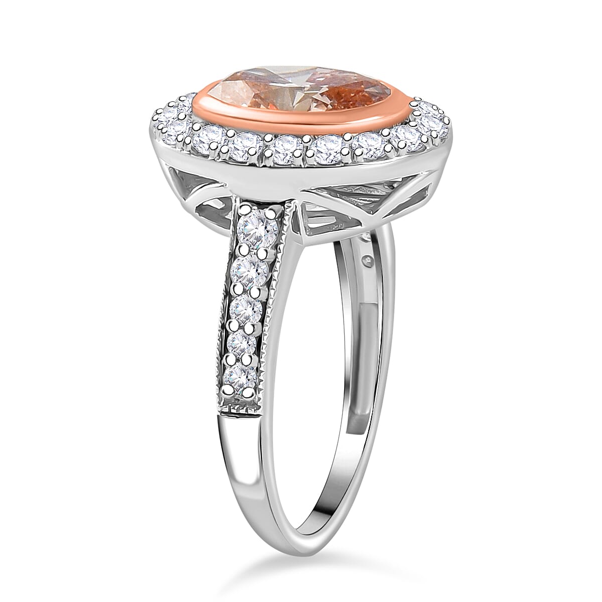 Luxuriant Diamond - 14K White &amp; Rose Gold (VS-SI) Pink Diamond &amp; (SI-I1-GH) Lab Grown Diamond Ring 2.77 Ct. 7998734 2