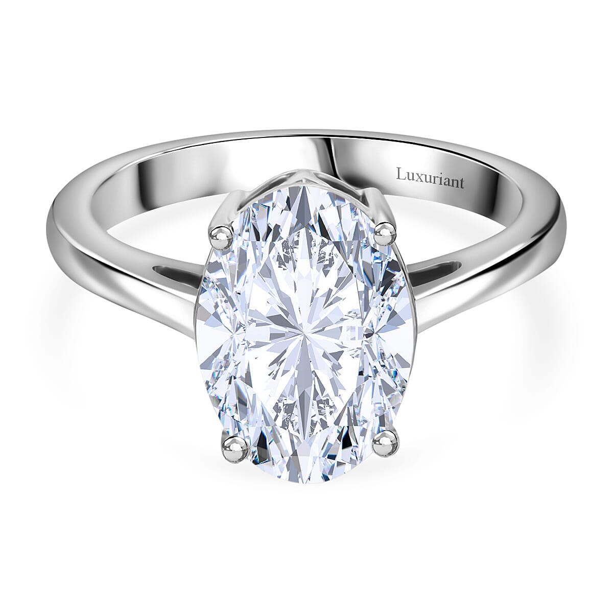 LUXURIANT 18K W Gold VS Lab Grown Diamond G, VS Ring, Gold Wt.4.04 Gms  3.030  Ct. 8124453 0