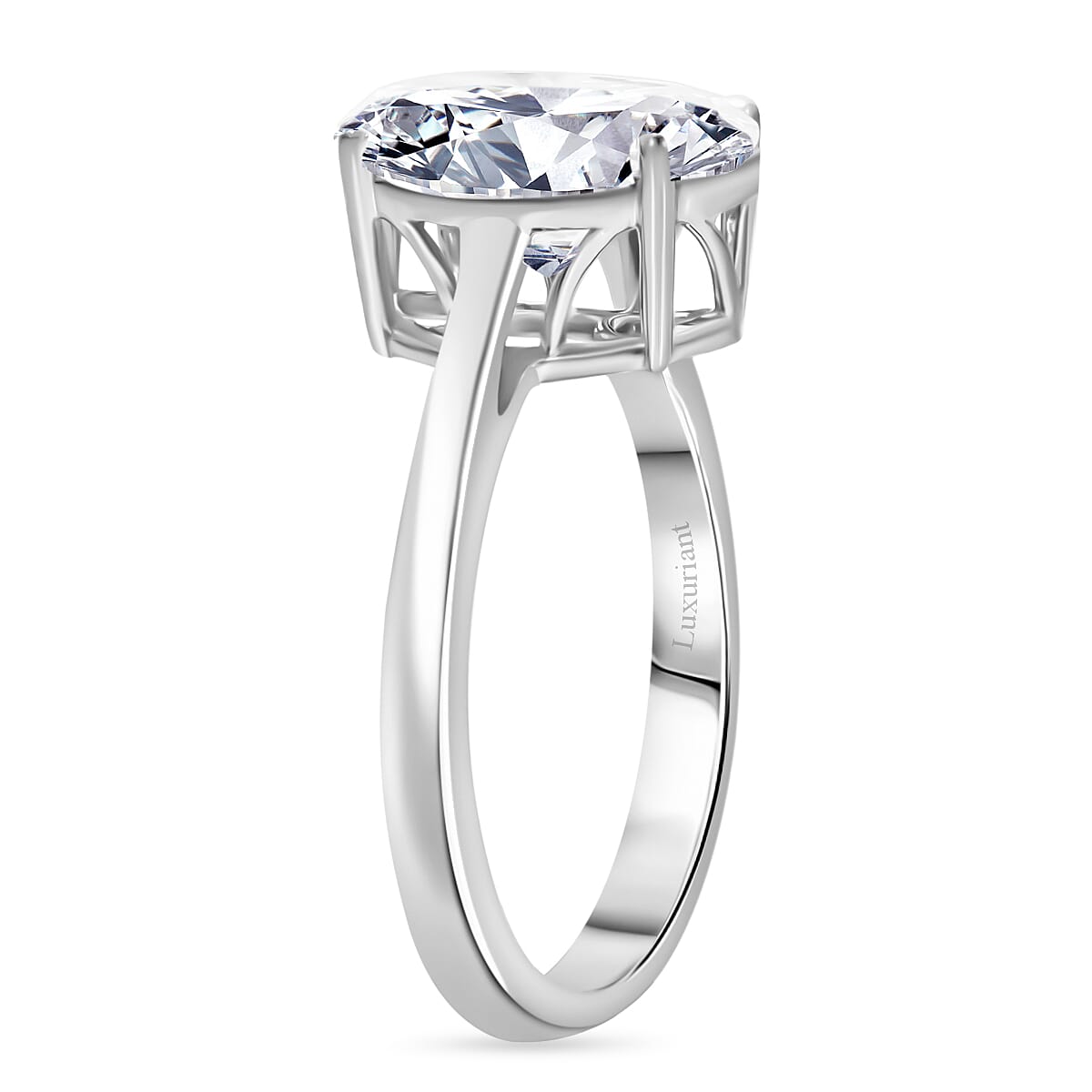 LUXURIANT 18K W Gold VS Lab Grown Diamond G, VS Ring, Gold Wt.4.04 Gms  3.030  Ct. 8124453 2
