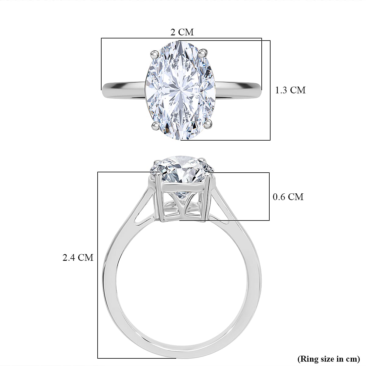LUXURIANT 18K W Gold VS Lab Grown Diamond G, VS Ring, Gold Wt.4.04 Gms  3.030  Ct. 8124453 4