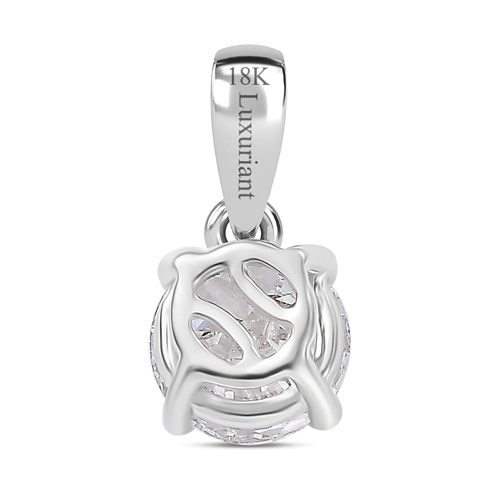 Luxuriant Diamond 18K W Gold Lab Grown Diamond  SGL Certified VS-EF Solitaire Pendant 1.02 Ct