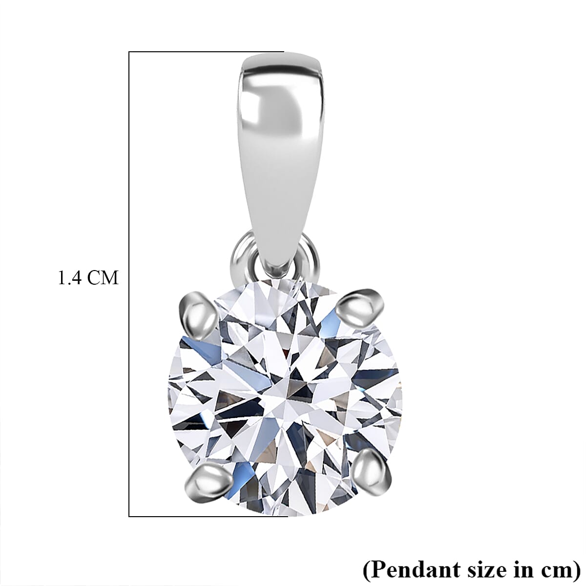 LUXURIANT 1 Ct. Lab Grown Diamond Solitaire Pendant in 18K White Gold, SGL Certified 7956198 6