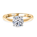 Luxuriant Diamond - 9K Yellow Gold SGL Certified (VS-G-H) Lab Grown Diamond Ring 2.00 Ct.
