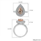 Luxuriant Pink & VS-S-I Lab Grown Diamond Ring in 14K White & Rose Gold 2.50 Ct
