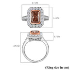 Luxuriant Pink & VS-S-I Lab Grown Diamond Ring in 14K White & Rose Gold 2.74 Ct.