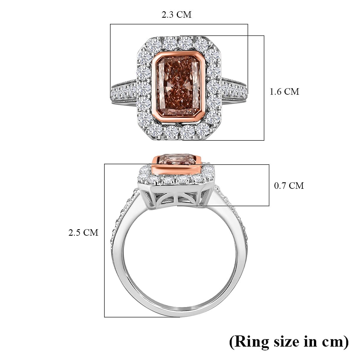 LUXURIANT 14K White and Rose Gold (VS-SI) Pink Diamond (SI-I1/G-H) and Lab Grown Diamond Ring 2.75 Ct. 7998727 5
