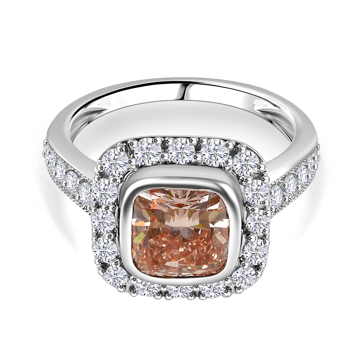 LUXURIANT 14K White and Rose Gold (VS-SI/GH) Lab Grown Pink and White Diamond Ring 2.77 Ct. 7998714 0