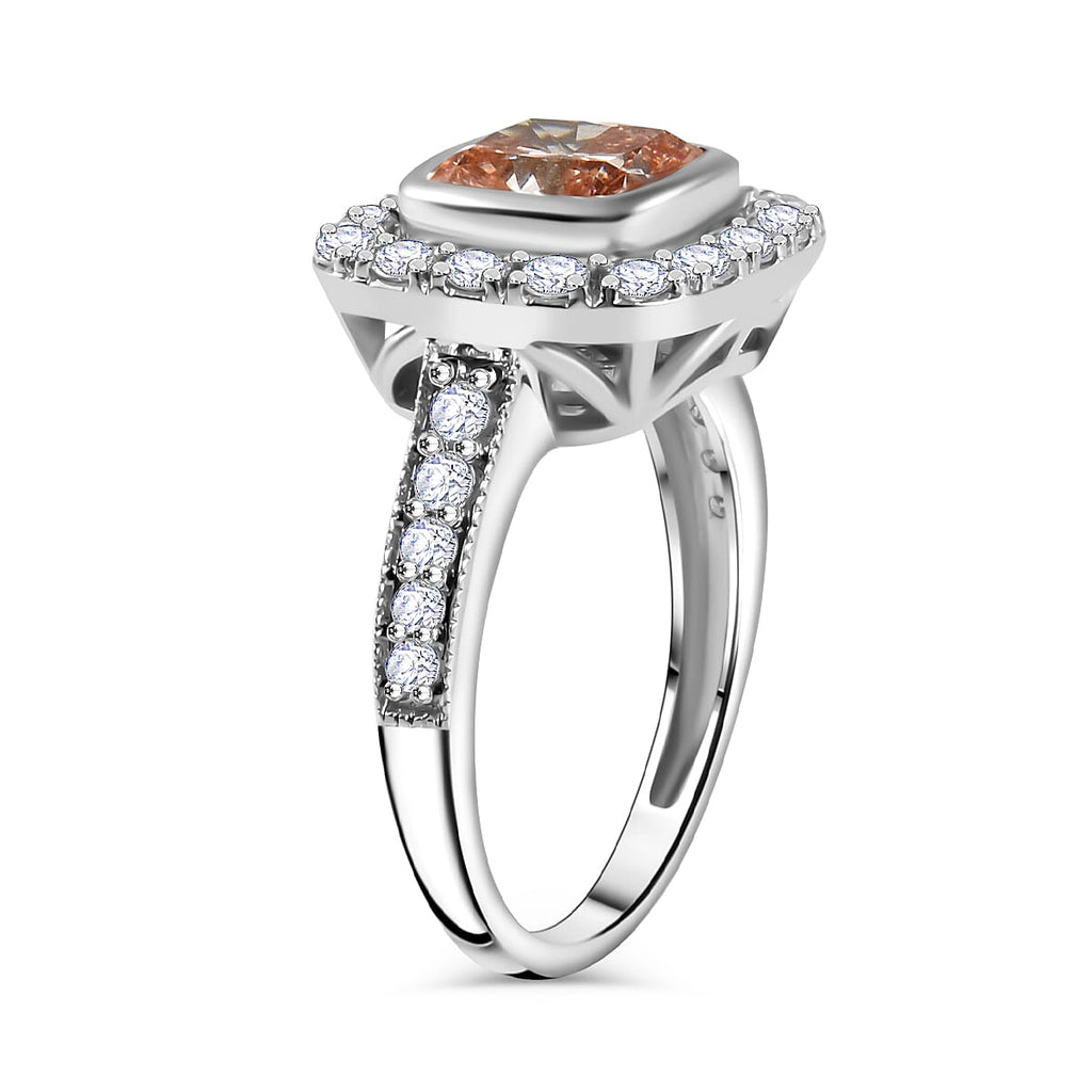 Luxuriant Diamond - 14K White & Rose Gold (VS-SI-GH) Lab Grown Pink & White Diamond Ring 2.77 Ct.
