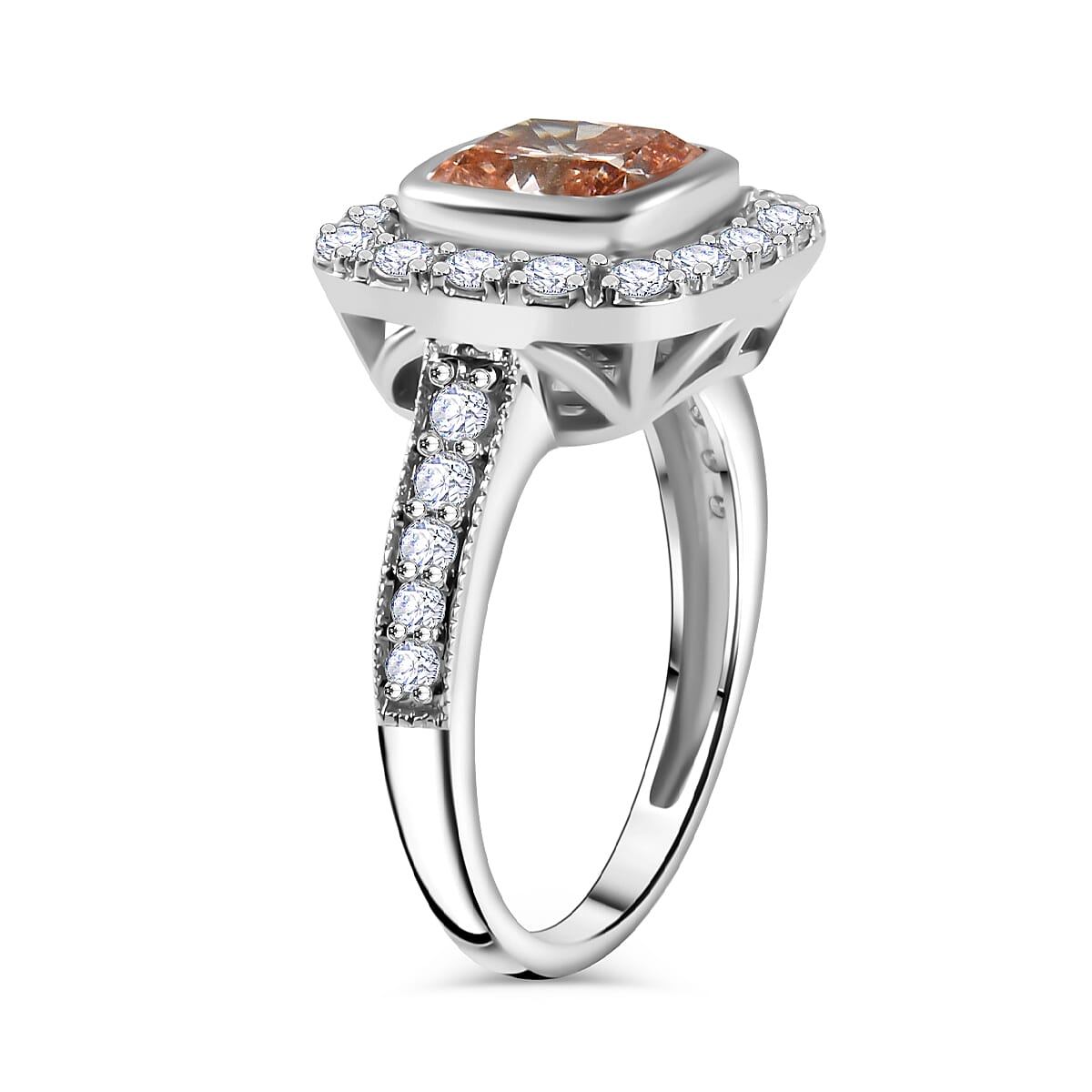 LUXURIANT 14K White and Rose Gold (VS-SI/GH) Lab Grown Pink and White Diamond Ring 2.77 Ct. 7998714 2