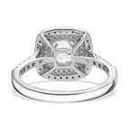 Luxuriant Diamond 950 Platinum IGI Certified VS-GH Lab Grown Cushion Cut (1.5 Ct) Diamond Ring 2.00 Ct