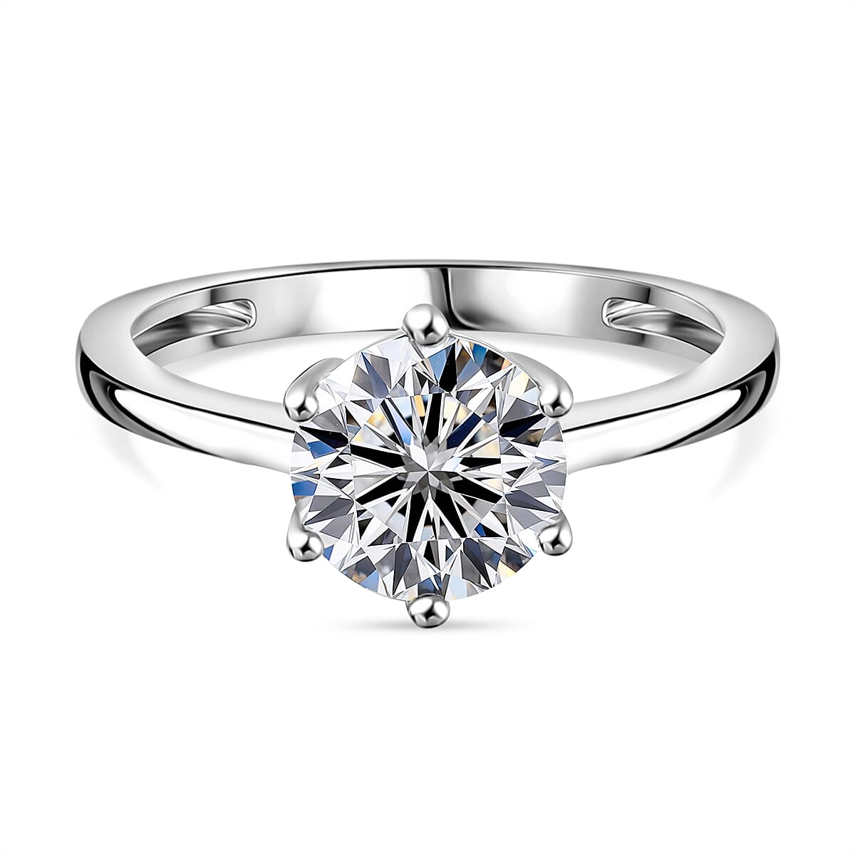 LUXURIANT 2 Ct. Lab Grown Diamond Solitaire Ring in 950 Platinum SGL Certified GH, VS 7951449 0