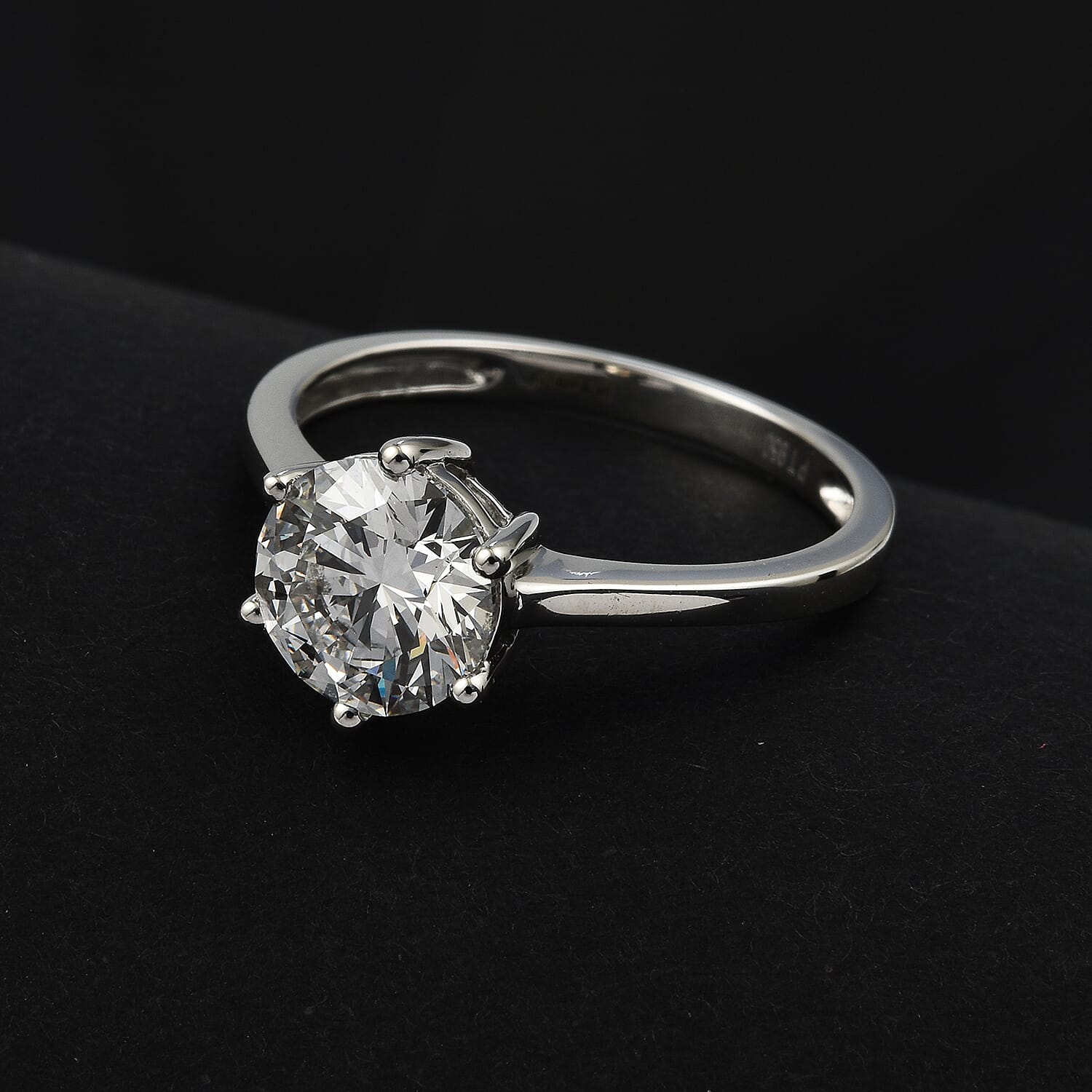 LUXURIANT 2 Ct. Lab Grown Diamond Solitaire Ring in 950 Platinum SGL Certified GH, VS 7951449 2