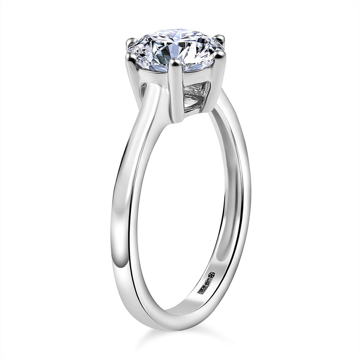 LUXURIANT 2 Ct. Lab Grown Diamond Solitaire Ring in 950 Platinum SGL Certified GH, VS 7951449 4