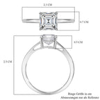 Luxuriant Diamond - 950 Platinum SGL Certified (VS-G-H) Lab Grown Diamond Asscher Cut Ring 2.04 Ct.