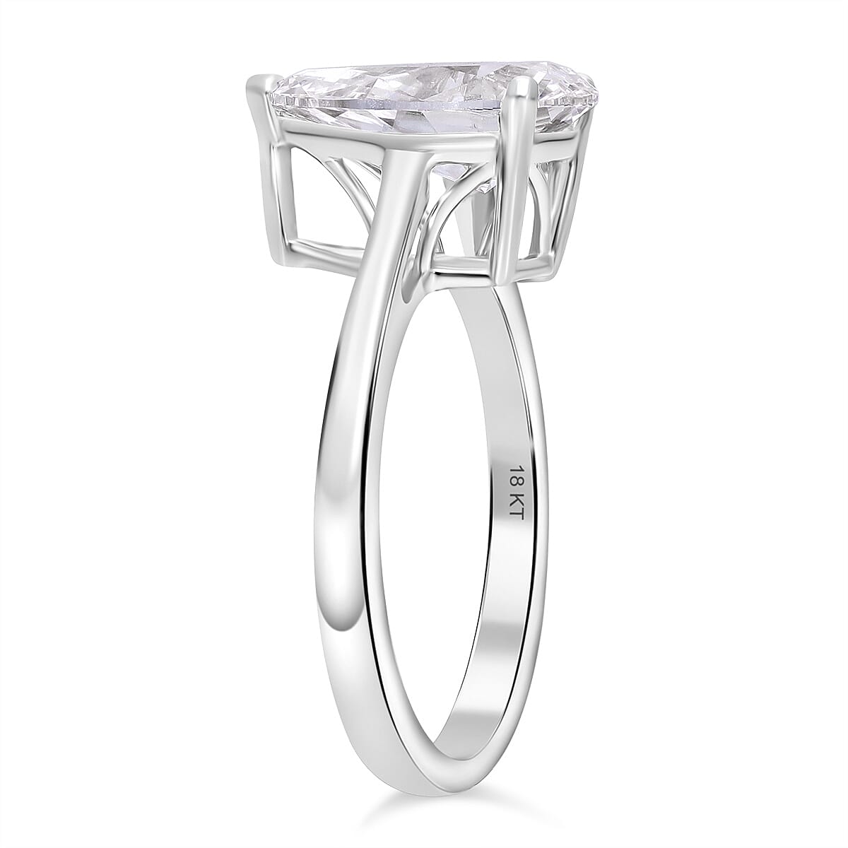LUXURIANT 3 Ct. Lab Grown Diamond Solitaire Ring in 18K White Gold, IGI Certified 8016310 6