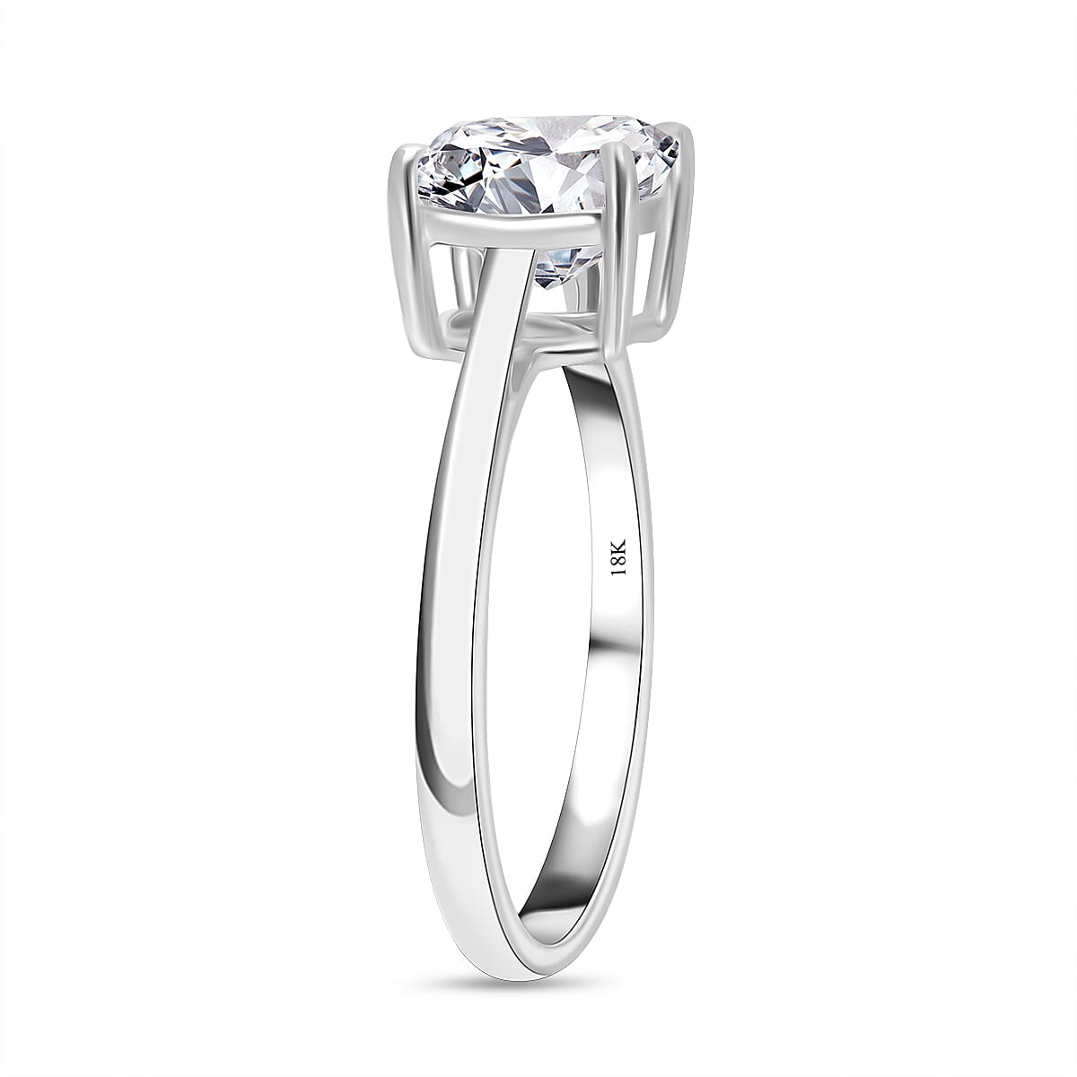 LUXURIANT 18K White Gold IGI CERTIFIED Lab Grown Diamond (VS/G) Ring 3.05 Ct, Gold Wt. 3.67 Gms. 8016329 2