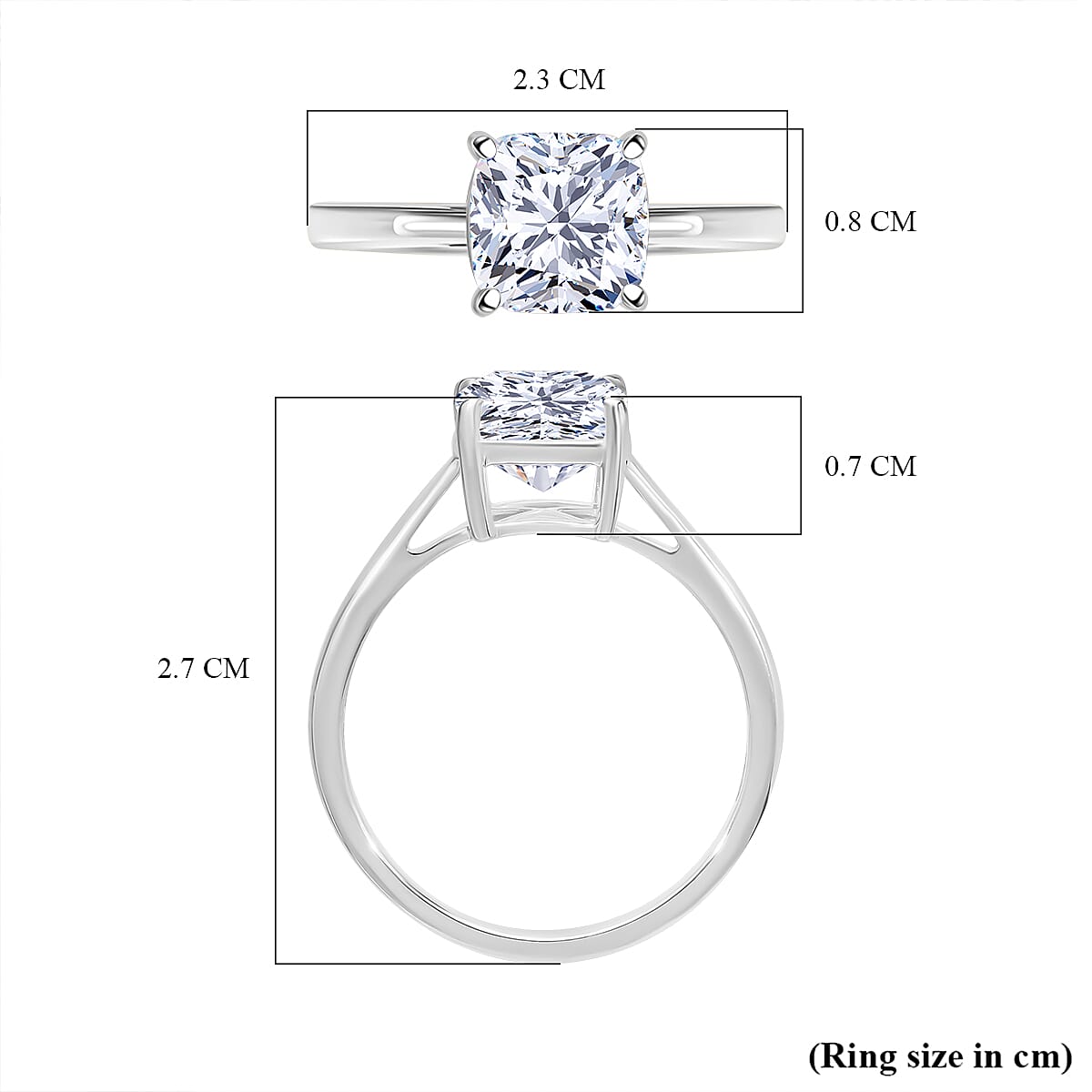 LUXURIANT 18K White Gold IGI CERTIFIED Lab Grown Diamond (VS/G) Ring 3.05 Ct, Gold Wt. 3.67 Gms. 8016329 4