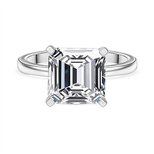 LUXURIANT 5 Ct Lab Grown Diamond Asscher-Cut Solitaire Ring in 950 Platinum IGI Certified (VS1/G) 8016471 0