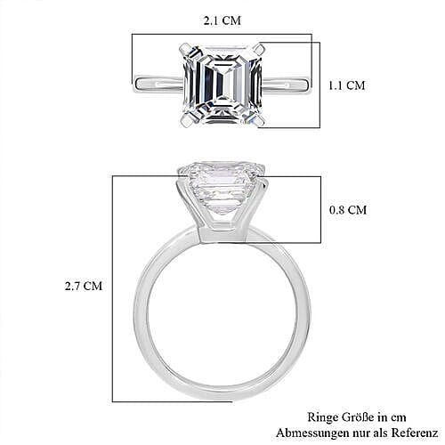 LUXURIANT 5 Ct Lab Grown Diamond Asscher-Cut Solitaire Ring in 950 Platinum IGI Certified (VS1/G) 8016471 5