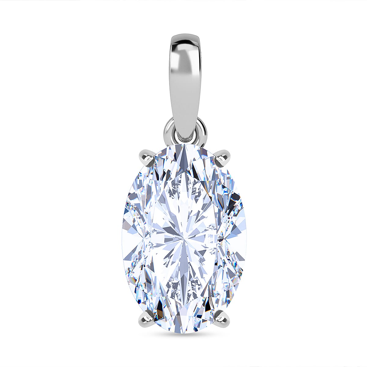 LUXURIANT 5 Ct. Lab Grown Diamond Solitaire Pendant in 950 Platinum, SGL Certified 7975347 0