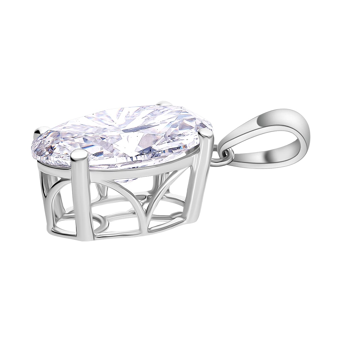LUXURIANT 5 Ct. Lab Grown Diamond Solitaire Pendant in 950 Platinum, SGL Certified 7975347 3