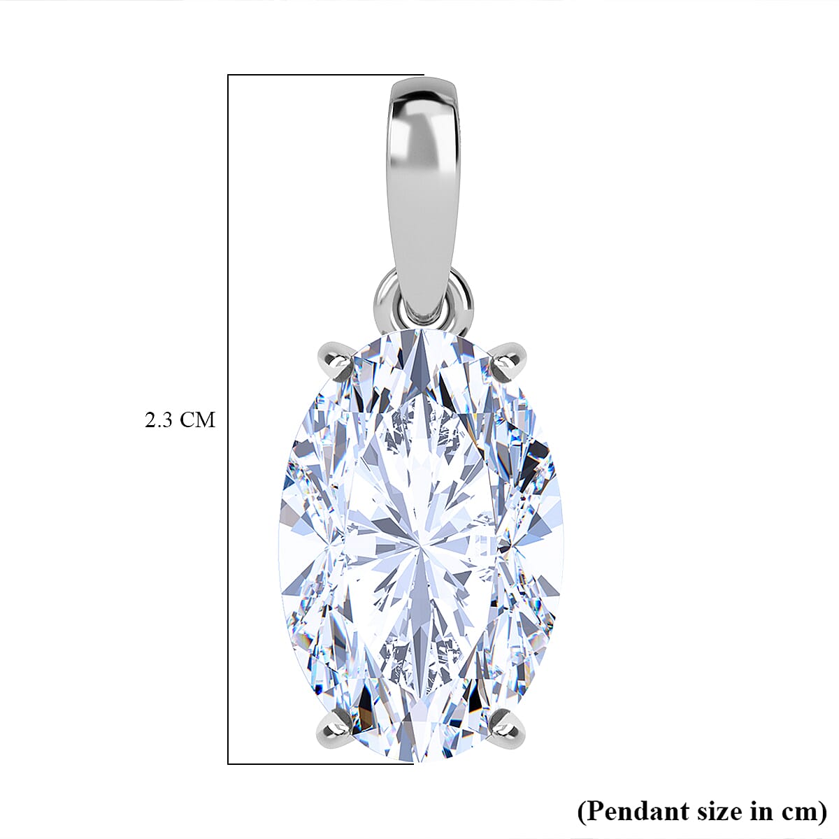 LUXURIANT 5 Ct. Lab Grown Diamond Solitaire Pendant in 950 Platinum, SGL Certified 7975347 5