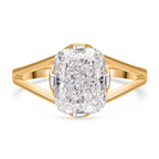Luxuriant Diamond - 18K Yellow Gold IGI Certified Cushion Cut(VS1-G) Lab Grown Diamond Ring 5.00 Ct.
