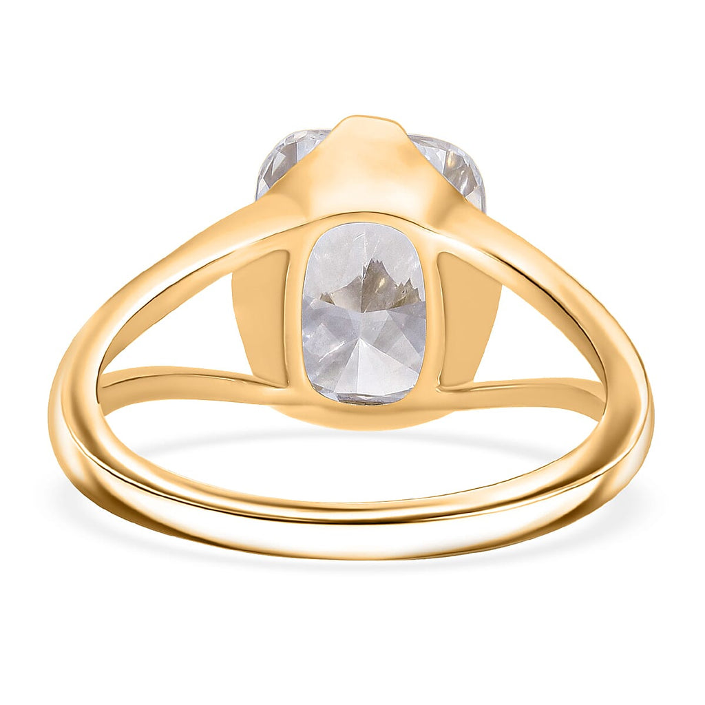 Luxuriant Diamond - 18K Yellow Gold IGI Certified Cushion Cut(VS1-G) Lab Grown Diamond Ring 5.00 Ct.