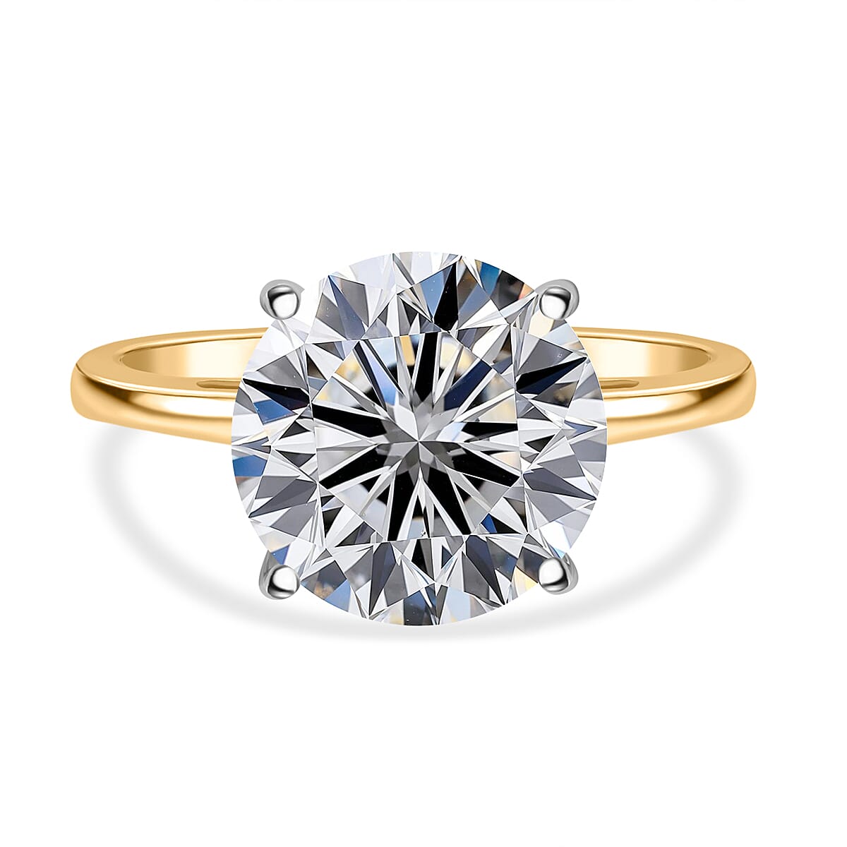 LUXURIANT 5 Ct. Brilliant-Cut Lab Grown Diamond Solitaire Ring in 18K Yellow Gold, IGI Certified 8027230 0