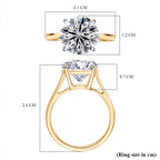 Luxuriant Diamond - 18K Yellow Gold IGI Certified Round Cut (VS2-G) Lab Grown Diamond Ring 5.00 Ct.
