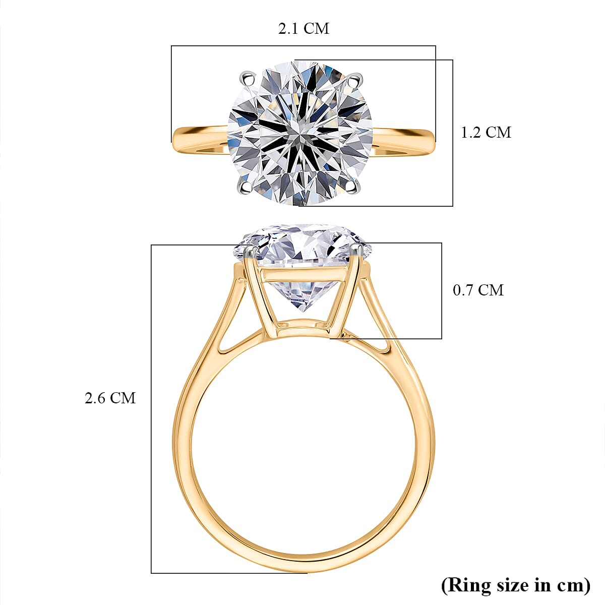 LUXURIANT 5 Ct. Brilliant-Cut Lab Grown Diamond Solitaire Ring in 18K Yellow Gold, IGI Certified 8027230 5