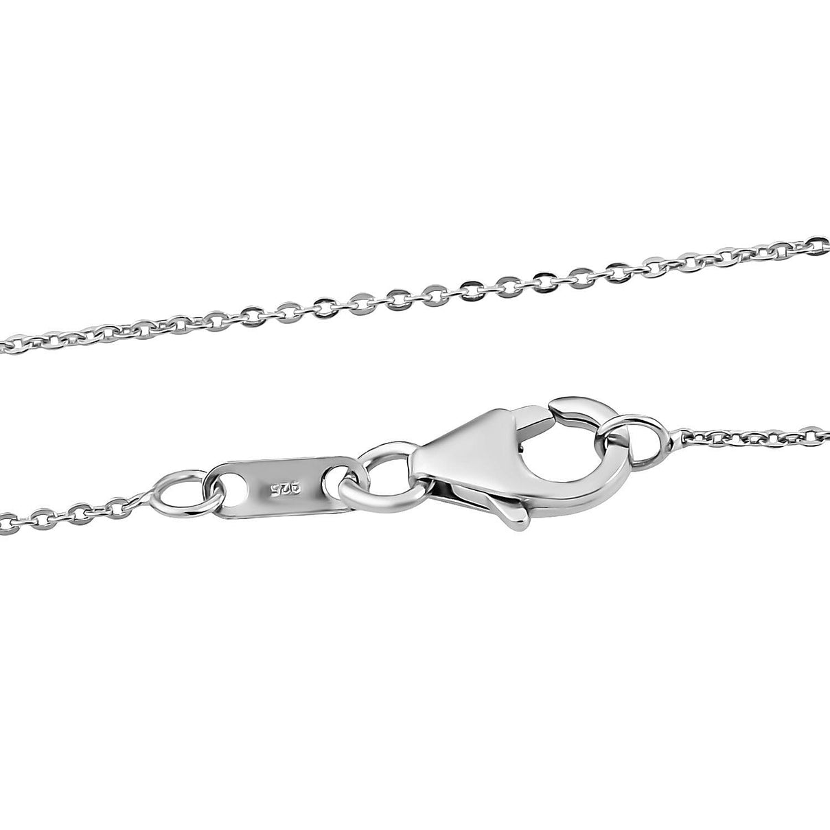 LUXURIANT 0.5 Ct. Lab Grown Diamond Round Cut Solitaire Pendant with Chain (Size 20) with Spring Ring Clasp in Rhodium Overlay Sterling Silver 4337175 5