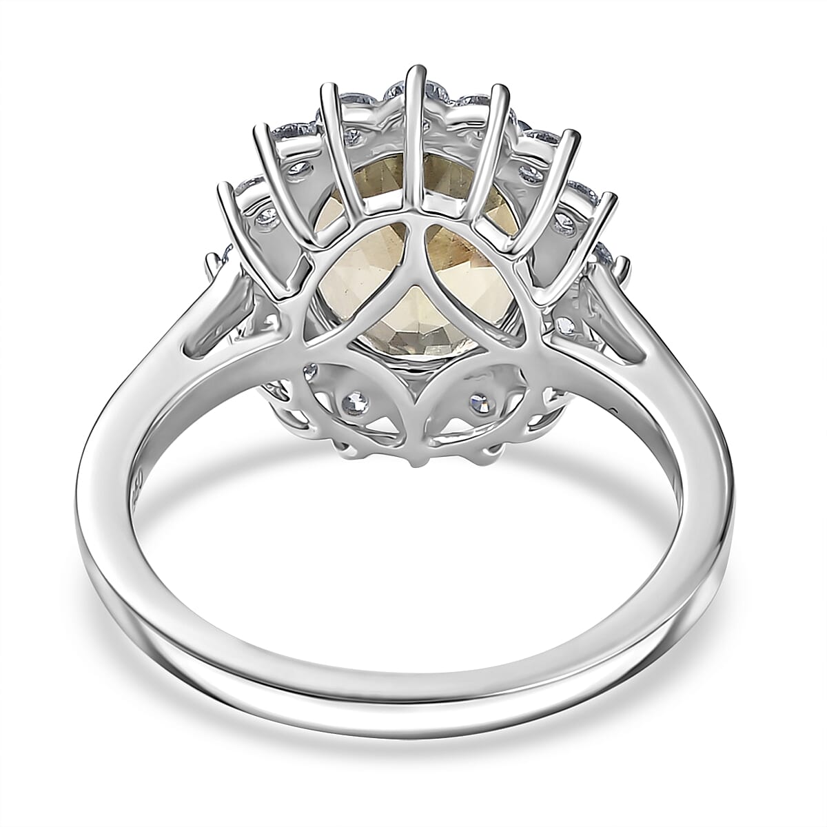 LUXURIANT 950 Platinum AAA Turkizite and Lab Grown Diamond (VS-E/F) Ring 4.85 Ct, Platinum Wt.5.45 Gms. 8109849 6