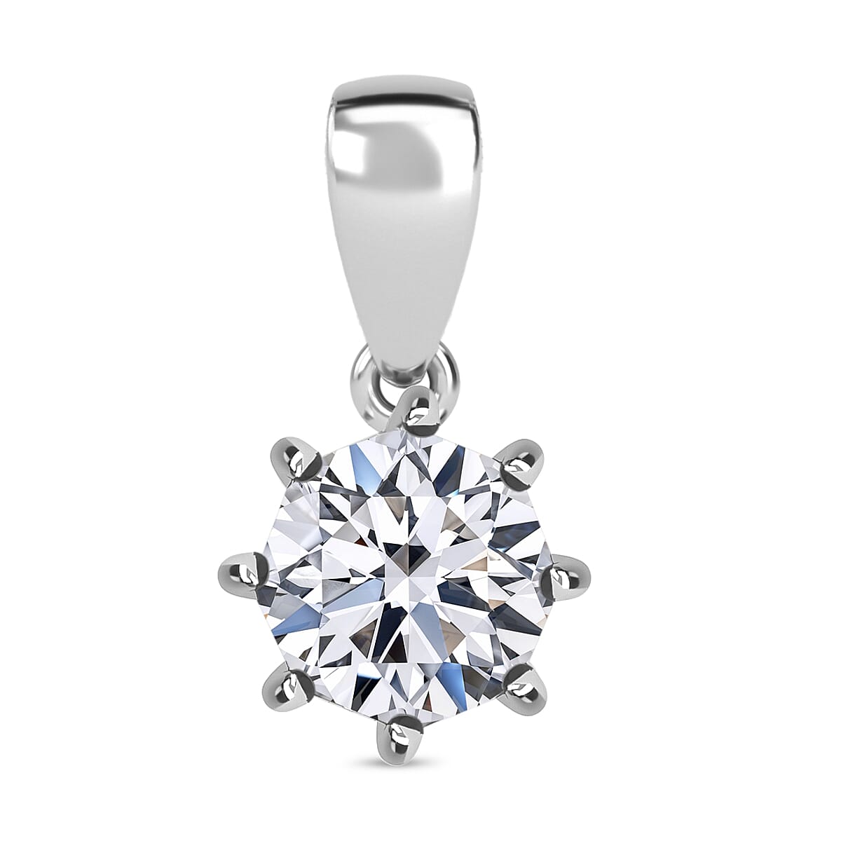 LUXURIANT 2 Ct. Lab Grown Diamond Solitaire Pendant in 950 Platinum, IGI Certified 7982316 0