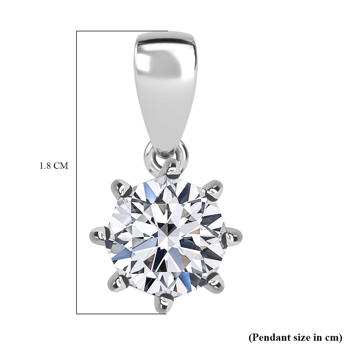 LUXURIANT 2 Ct. Lab Grown Diamond Solitaire Pendant in 950 Platinum, IGI Certified 7982316 5