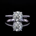 Luxuriant Diamond 950 Platinum IGI Certified VS-E-F Lab Grown Diamond Solitaire Ring 1.50 Ct.