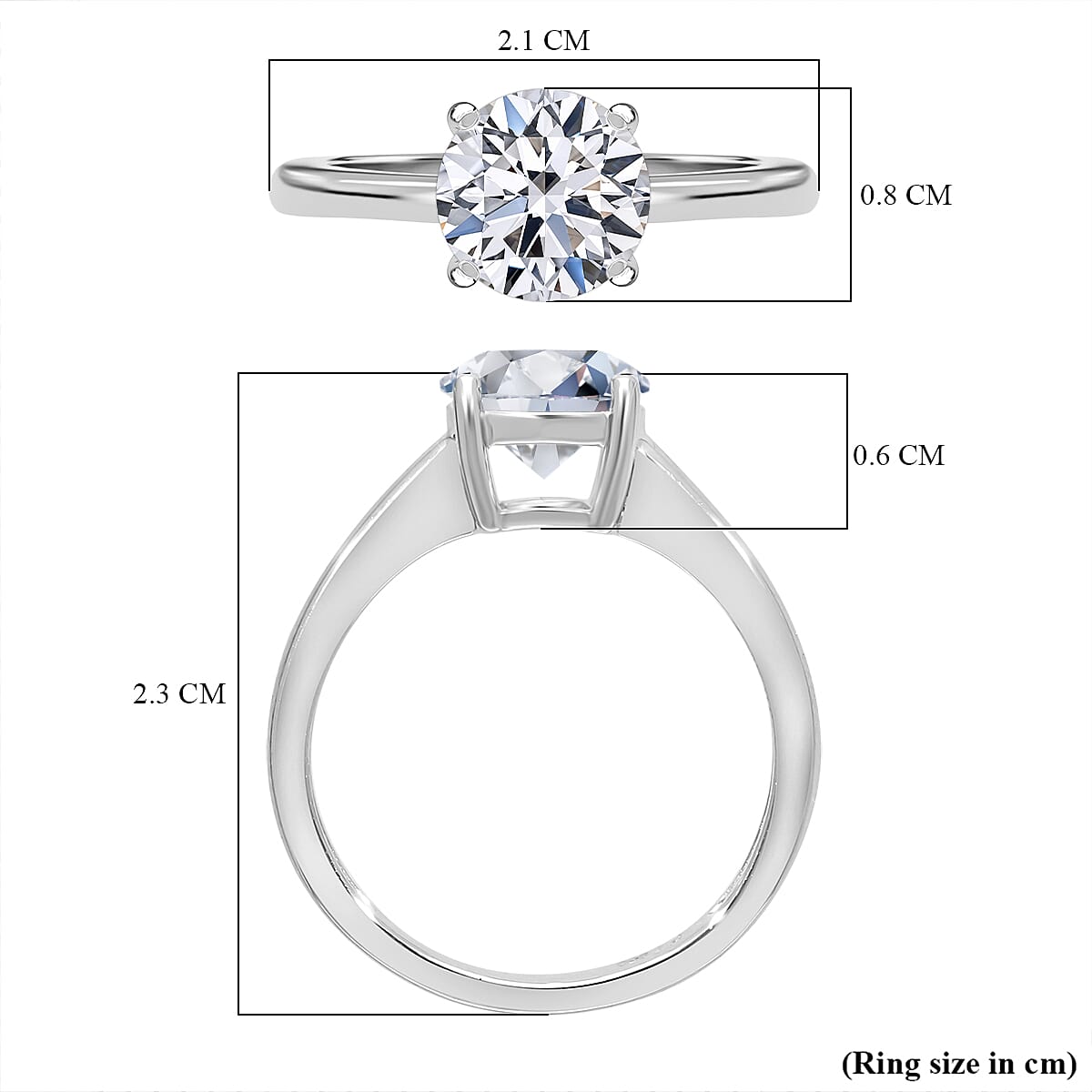 LUXURIANT 1.5 Ct. Lab Grown Diamond Soliraire Ring in 950 Platinum, IGI Certified 8046993 6