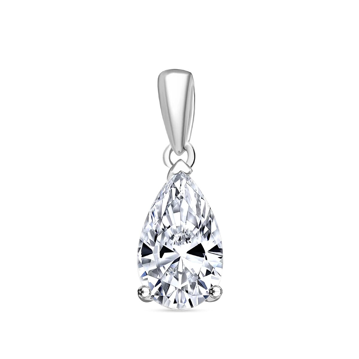 LUXURIANT 950 Platinum IGI Certified (VS2/F) Pear Cut Lab Grown Diamond Solitaire Pendant 3 Ct. 8168237 0