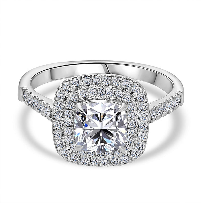 LUXURIANT IGI Certified 2 Ct. Lab Grown Diamond VS G-H Halo Ring in 950 Platinum 8043592 1