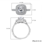 Luxuriant Diamond 950 Platinum IGI Certified VS-GH Lab Grown Cushion Cut (1.5 Ct) Diamond Ring 2.00 Ct