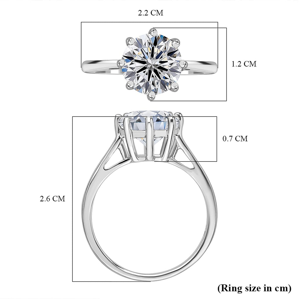 Luxuriant Diamond - 950 Platinum IGI Certified (VS1-F) Lab Grown Diamond Ring 3.00 Ct.