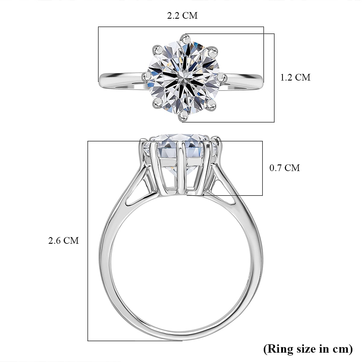 LUXURIANT 950 Platinum IGI Certified (VS1-F) Lab Grown Diamond Ring 3 Ct. 8017726 4