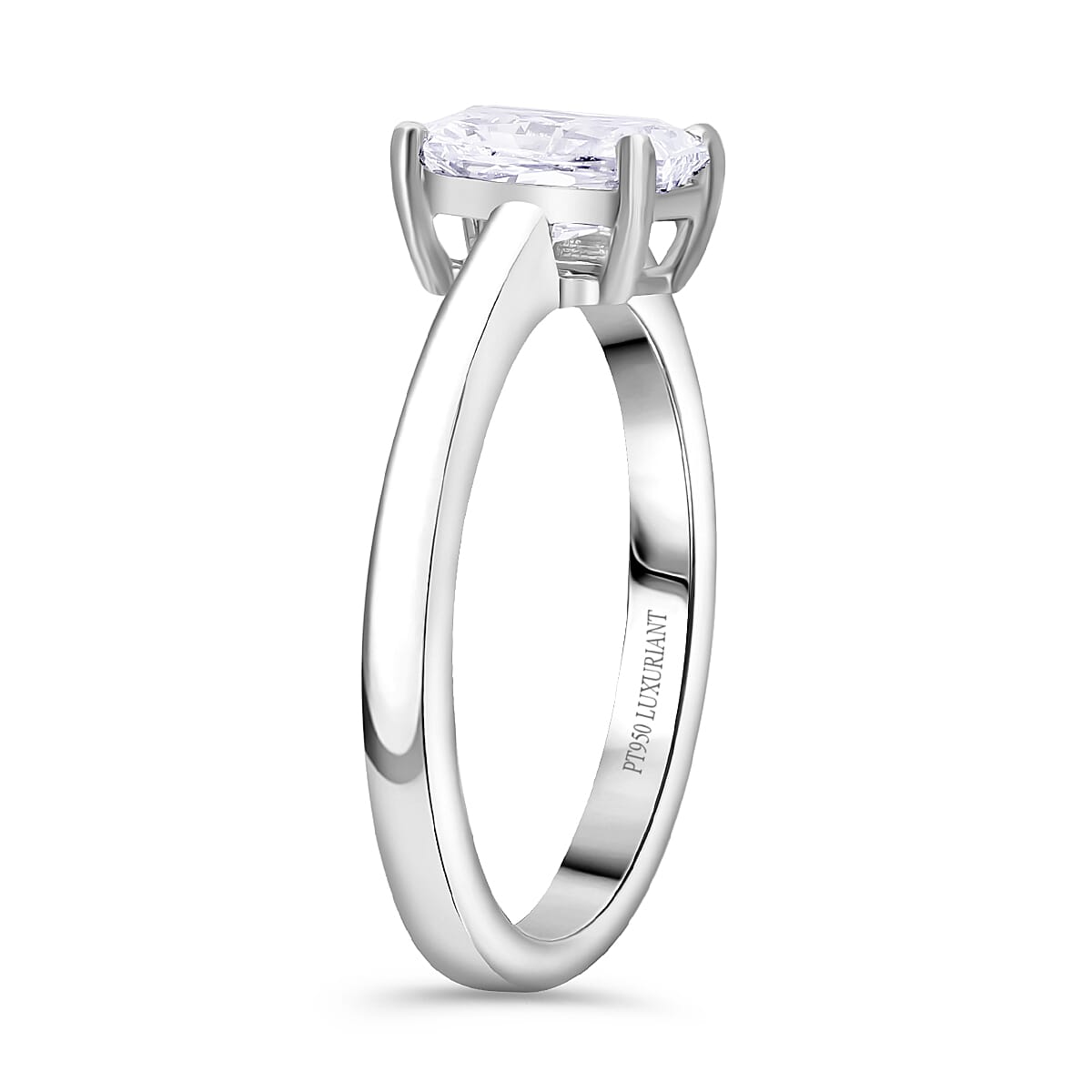 LUXURIANT 1 Ct. Lab Grown Diamond Solitaire Ring in 950 Platinum (VS-GH) 8018827 2