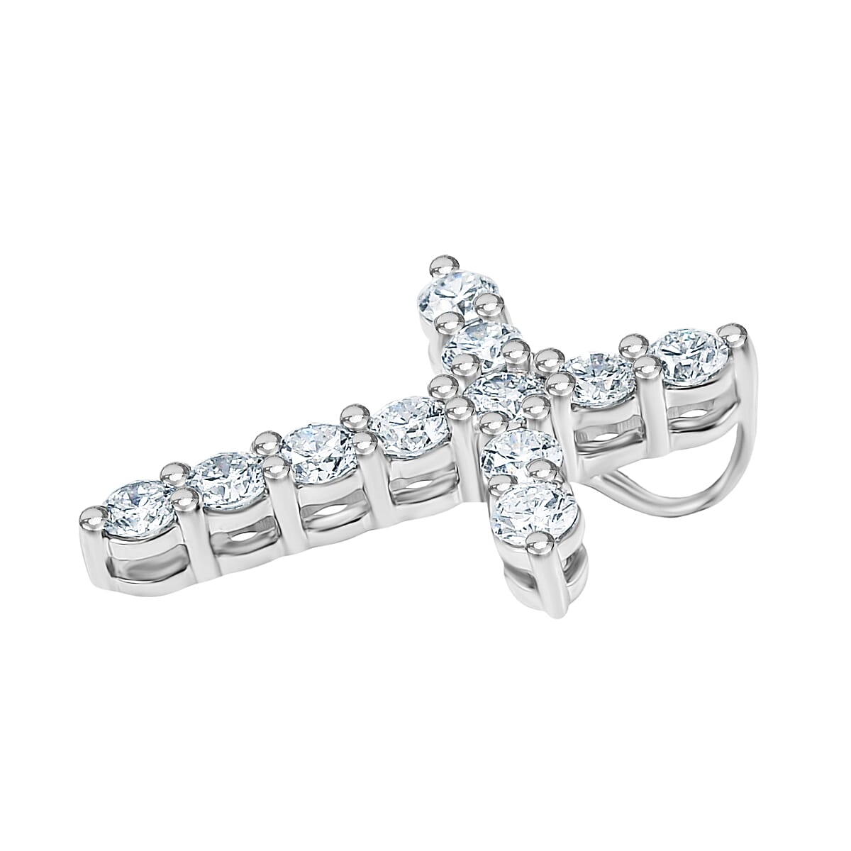 LUXURIANT 0.5 Ct. Lab Grown Diamond Cross Pendant in 950 Platinum SGL Certified 8097339 4