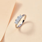 Luxuriant - 950 Platinum SGL Certified Lab Grown Diamond (VS-EF) Trilogy Ring 1.00 Ct