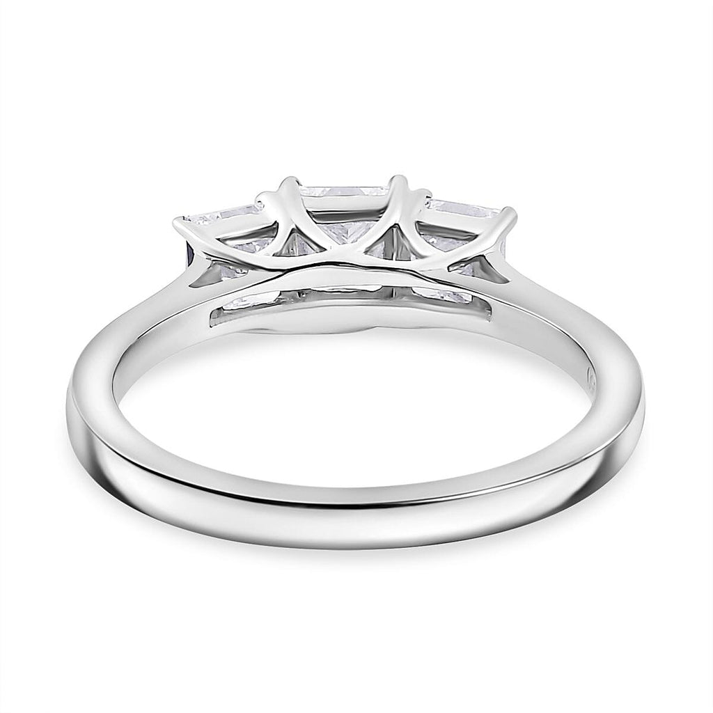 Luxuriant - 950 Platinum SGL Certified Lab Grown Diamond (VS-EF) Trilogy Ring 1.00 Ct